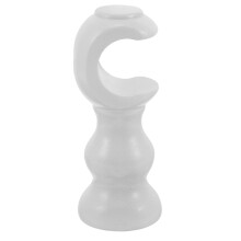 White Wooden Curtain Pole Holders Wall Mount Rod Brackets