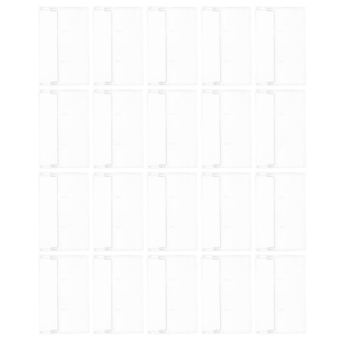20Pcs Clear Plastic Cassette Tape Storage Boxes Dust-Proof Organizer