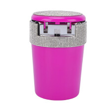 Mini-Schreibtischmülleimer, Rhinestone, 200mAh, lila