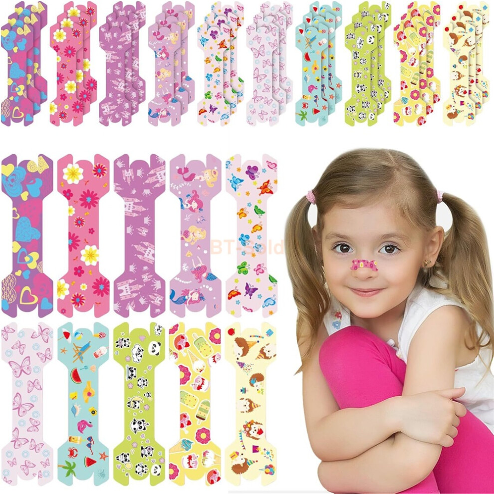 Photos - Other for Swimming ) NEW Cartoon Kids Nose Patches Breathable Kids Breathing Strips Boy Gril(20PCS, E014-1(44*14mm)