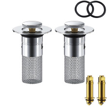 YingTaiLi2Pack vaskepropp for 1,06-1,50 tommer, universelt avløpsfilter med hårsil, kompatibel med amerikanske vasker