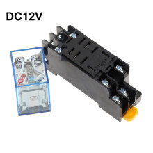 Bobina de relé de alta potencia jixopn LY2NJ JQX-13F, relé de 8 pines con base de zócalo (12 V CC)