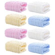 8Pcs Cotton Baby Muslin Burp Towels Ultra Absorbent Soft Drooling Bibs