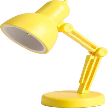 Lampe de bureau robot rétro en métal jaune, lampe industrielle pour table de chevet et bureau, décoration créative