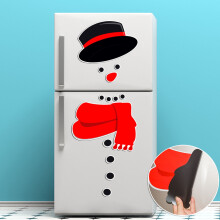 Autocollant magnétique pour réfrigérateur Bonhomme de neige de Noël (1 pièce)