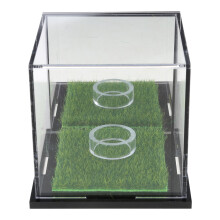 Acrylic golf ball display case square clear stand