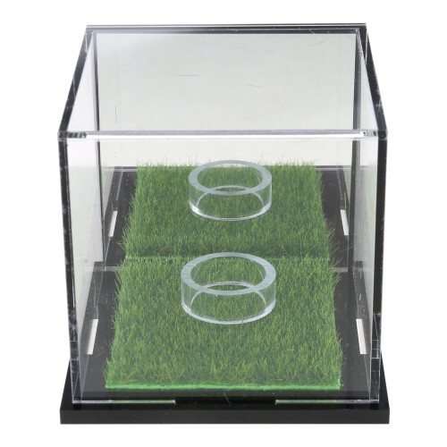 Acrylic golf ball display case square clear stand