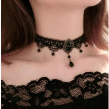 Gothic-Spitzenchoker-Halskette im viktorianischen Stil
