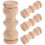 4Pcs Beige Solid Wood Finials for Staircase Balusters and Deck Posts 1