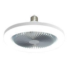 YOBOLK Deckenventilator mit Beleuchtung, geschlossener, flacher Ventilator mit Beleuchtung, Deckenleuchte mit Ventilator, versteckter elektrischer