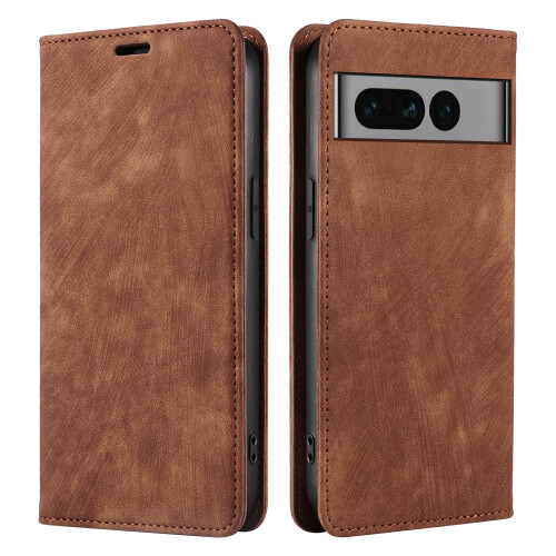 Magnetische Lederhülle für Google Pixel 8 Pro Brown