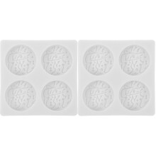 2Pièces Moules Silicone Blancs Décorations Gâteaux
