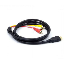 Przewód HDMI męski na 3RCA AV Audio Video 5FT Adapter do telewizora HDTV DVD 1080p
