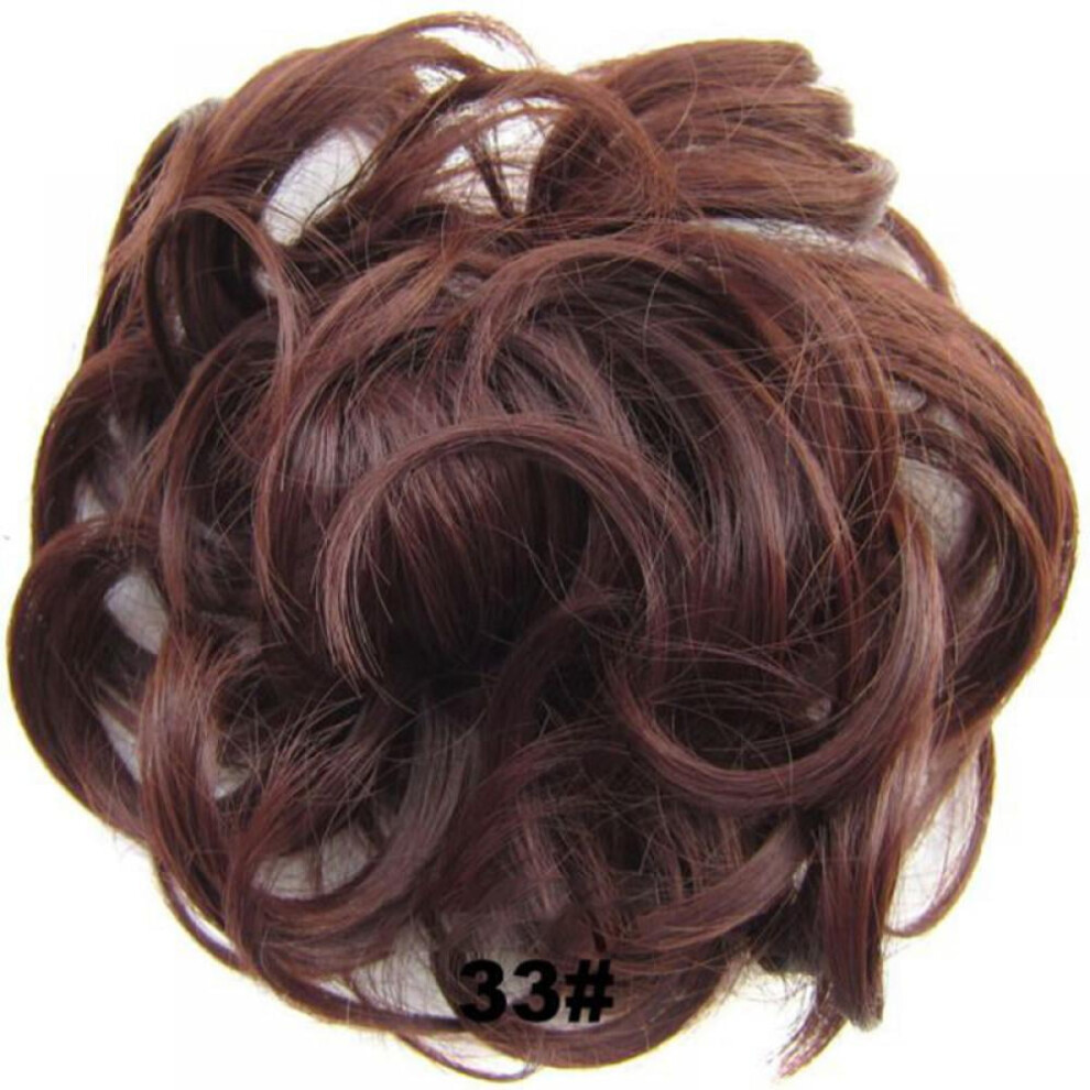 Women's Short Curly Wig Natural Brown Blonde Bob Style