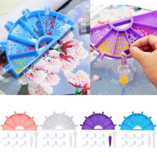 Kit de bandeja para pintura com diamantes Naxoaeo com divisórias, compatível com bordado de diamante 5D, ponto cruz e ferramentas de