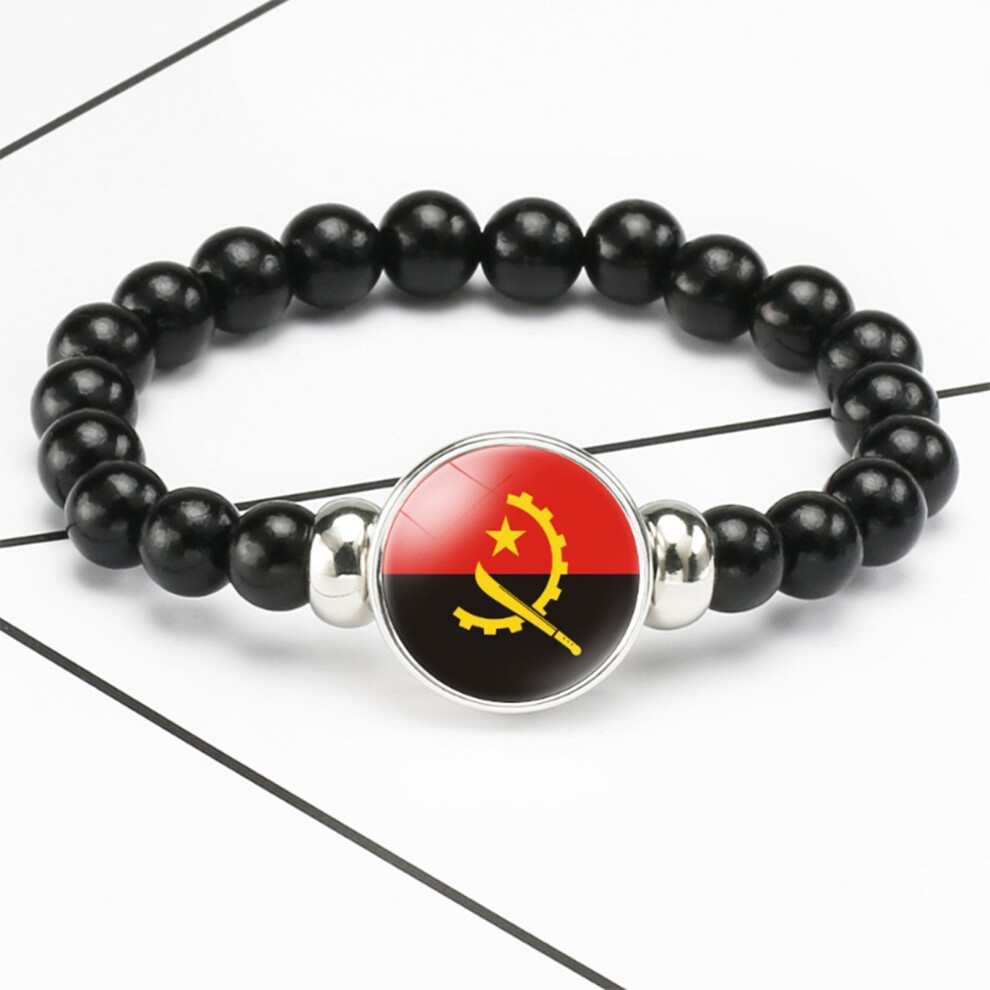 Angola Flag Beaded Bracelet 1 Piece-image-OPC-PV62YR9-NEW