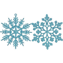 Black Plastic Christmas Snowflake Ornaments 24PCS