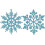 Black Plastic Christmas Snowflake Ornaments 24PCS 1