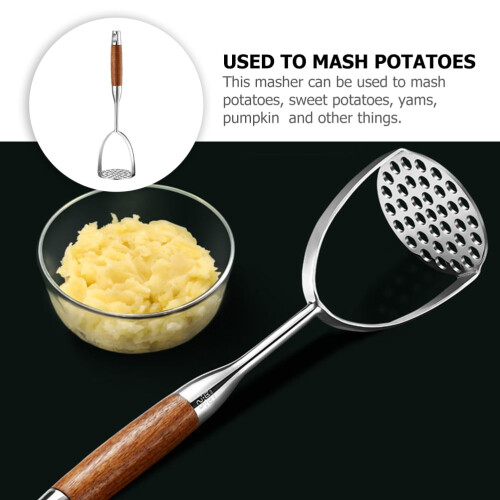Presse-purée en bois pour cuisine (1 pièce) 1
