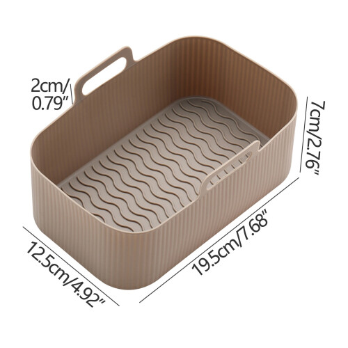 Återanvändbara korgfoder för fritöser, runda grytfoder, 10-pack 2