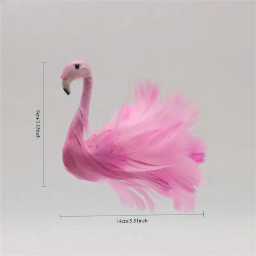 Flamingo Christmas Tree Topper Pink Artificial Feather 1pc 1