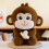 Bruine aap knuffel met banaan 2