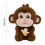 Bruine aap knuffel met banaan 3