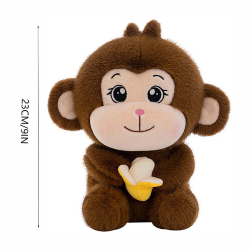 Bruine aap knuffel met banaan 2
