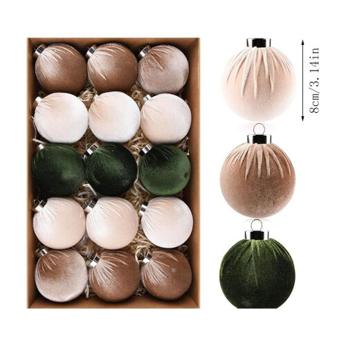 Boule de Noël en peluche ZKCCNUK 8 cm 2