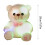 Color-Changing Glowing Bear Figurine with Ribbon Bow Tie 2