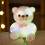 Color-Changing Glowing Bear Figurine with Ribbon Bow Tie 3