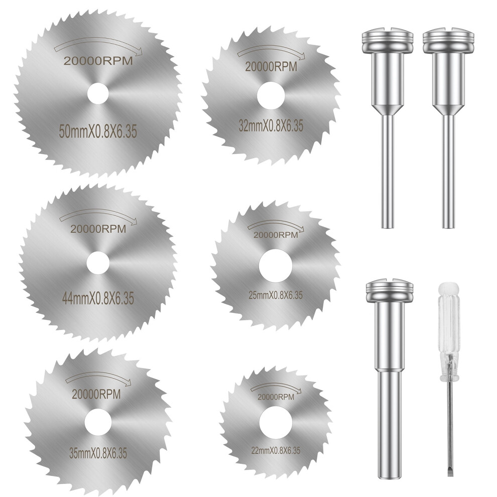 6-Piece Hss Mini Drill Saw Blade Set With Mandrels 9058772283290