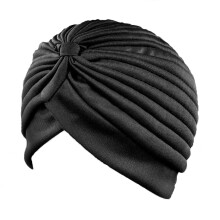 Stretch-Falten-Turban – Weiches Baumwoll-Kopftuch für Damen