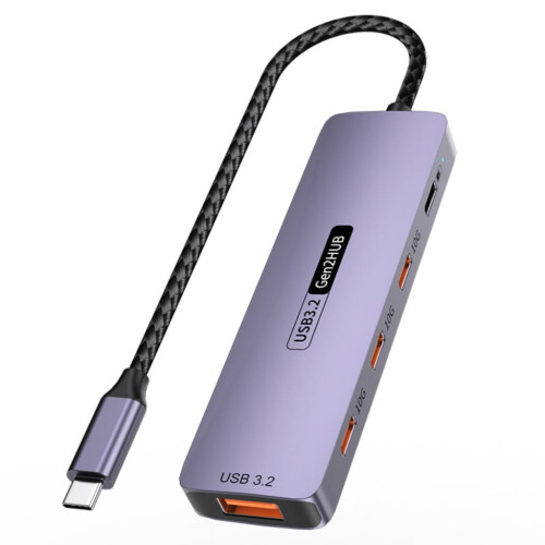 Hub USB-C 10Gbps 4K@60Hz PD140W 5 em 1