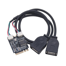 USB-Konverter M.2 WiFi Key A+E auf Dual-USB2.0-Kabel