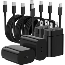25 W-os USB-C gyorstöltő blokk 2 kábellel (1,8 m + 3 m) –