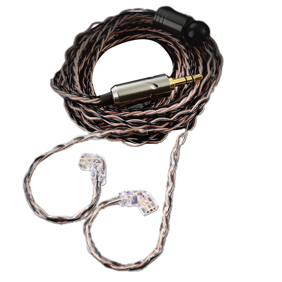Qkz T1 8 Plated Hi-Fi Earphone Cable 2-Pin 0.75Mm Silver 962125476736
