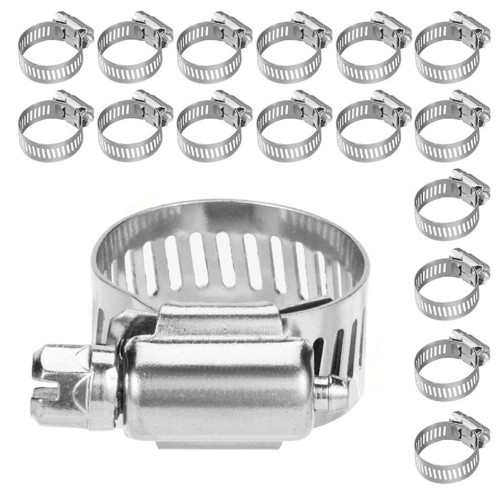 50 Pcs Worm Gear Hose Clamps 3/8Â1/2 In 9058772302496