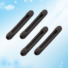 Copri-aste per occhiali in silicone nero antiscivolo (4 pezzi)