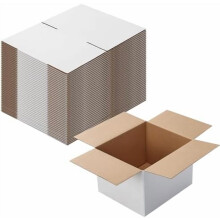 Fehér hullámkarton szállítódobozok 10x6x6 hüvelykes készlet, 40 darabos