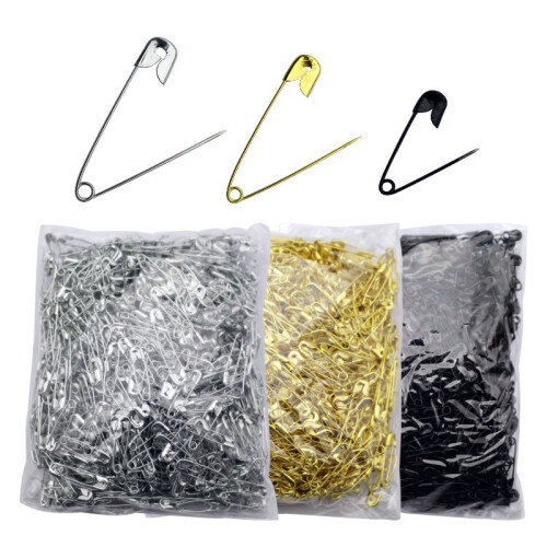 22 mm Sicherheitsnadeln, 1000er-Pack Black