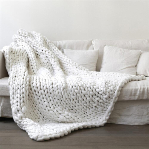 Handmade Acrylic Knitted Blanket 60x60 cm 1