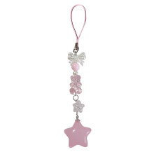 Colgante para teléfono con forma de estrella y cuentas – Cordón metálico para cámara