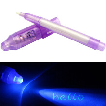 Stylo à lampe UV invisible violette, outil d'écriture de bureau, lot de 5