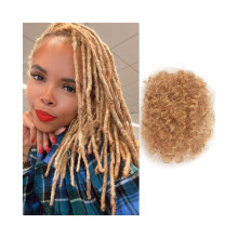 27# Blonde Afro Kinky Human Hair Bulk 6" or 8"