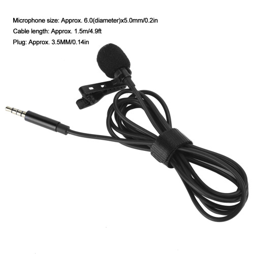 High-Fidelity Clip-On Mic 3.5mm Jack