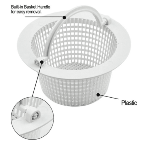 Wall-Mount Pool Skimmer Basket with PVC Handle 1