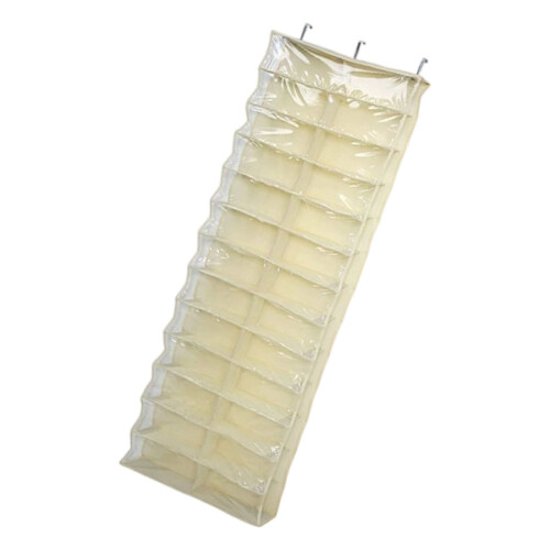 Excellent Clear Door Hanging Storage 26 Pouches Fabric-Yellow