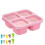 WICVIK1PackΔοχεία σνακ Bento 4 θέσεων, Αποθήκευση τροφίμων από άχυρο σιταριού, κατάλληλα 1