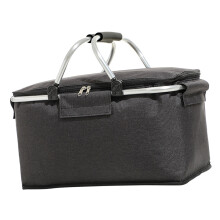 Faltbarer isolierter Picknickkorb, schwarz, 700 g